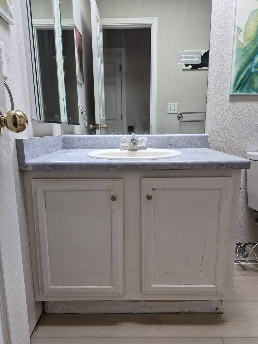 Soft White Bathroom Vanity — refinished kitchen by Refresh